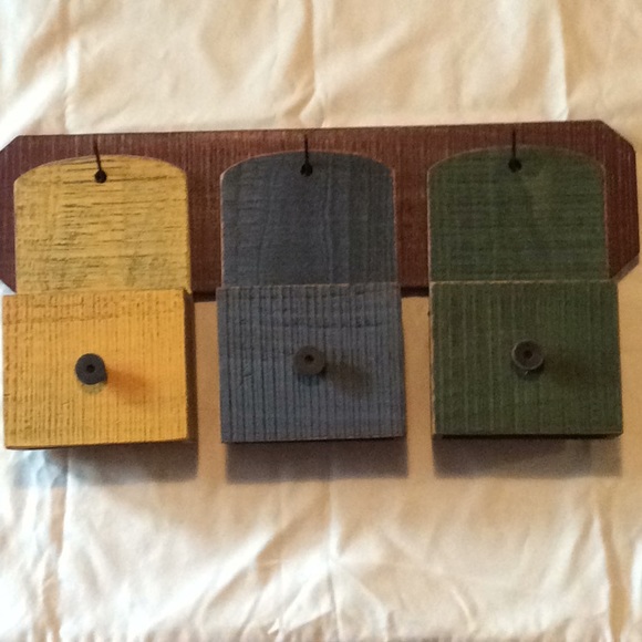 Other - Wood three box letter holder